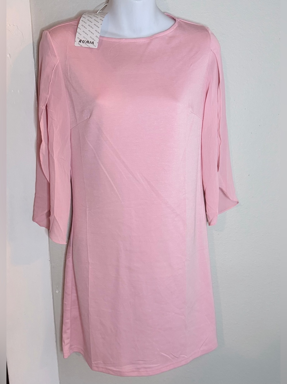 NWT Rumia Pink  slit sleeve Dress XS